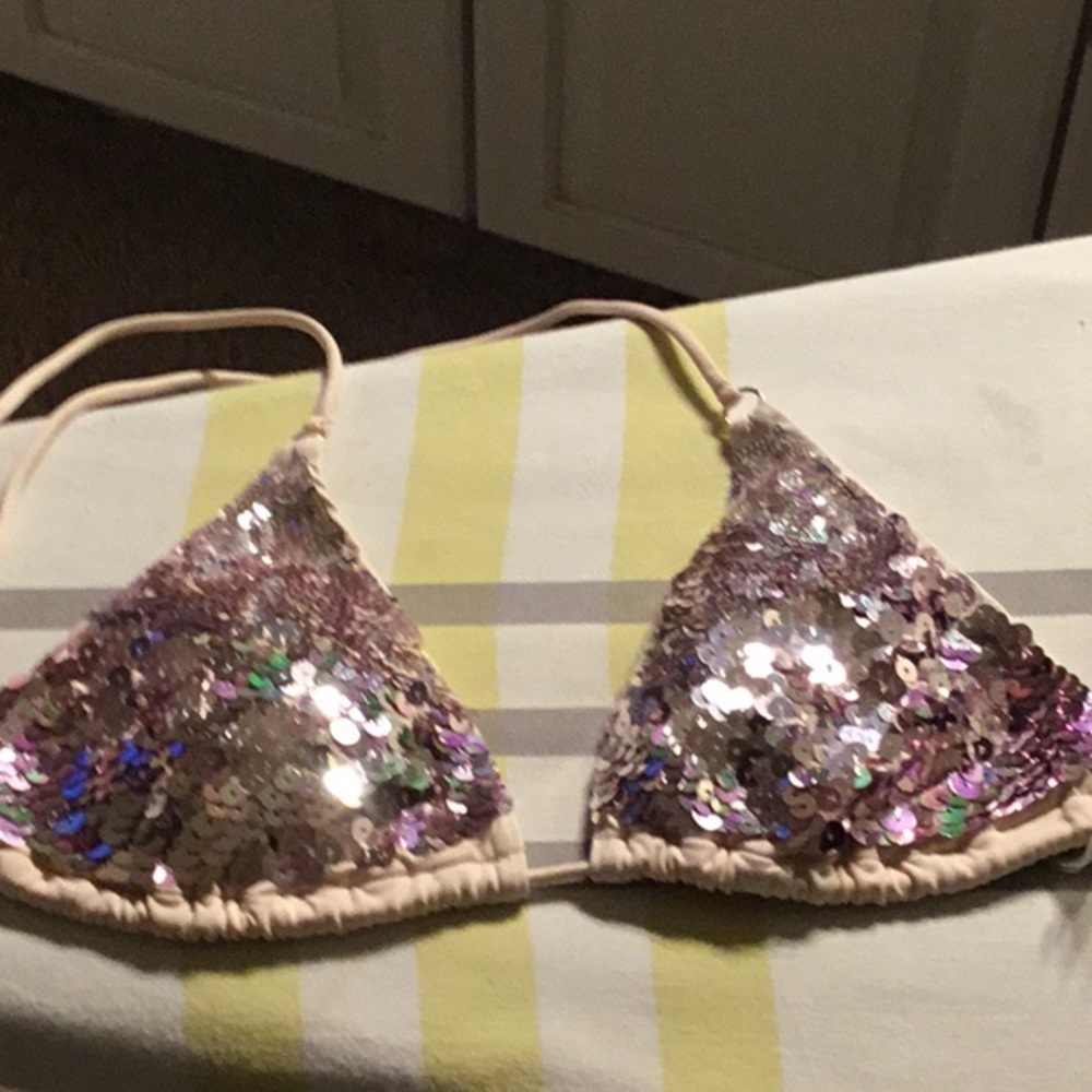 Light Pink Sequin Victoria's Secret Bikini Top